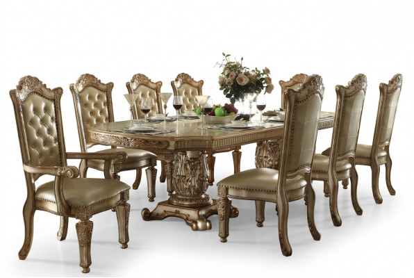 Barock Antik Stil Iessdësch Dësch Eechte Holz Klassesch Designer Dëscher Rokoko
