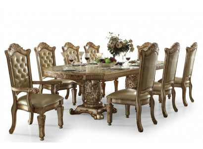 Barock Antik Stil Iessdësch Dësch Eechte Holz Klassesch Designer Dëscher Rokoko