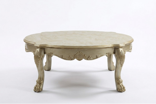 Klasseschen Dësch Couchtisch Niewendësch Canapé Design Wunnzëmmer Barock