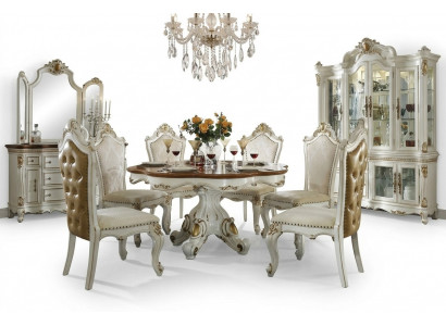 Design Holz Dësch Rond Iessdësch Rond Iessdëscher Luxus Klass