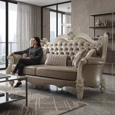 Dräisëtz 3-Sëtzer Relax Sofas Lounge Sofa Lieder Polster Couch Stoff