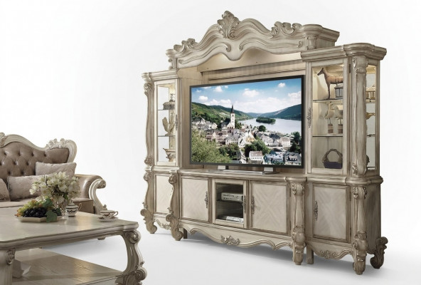 Klassesch Wunnwand TV Wand Holz Stil Barock Regal Wunnzëmmer Miwwelen