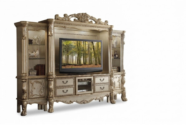 TV Mauer Holz Stil Barock Regal Wunnzëmmer Miwwelen Schaf nei Klassesch