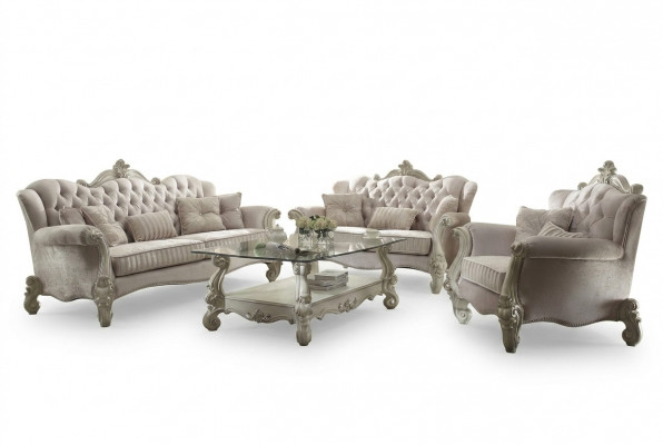 Sofa Garnitur Couch Polster Klassik 3+1+1 Sëtzer Set Design Canapéë Polster
