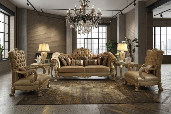 Sofagarnitur 3+1+1 Sëtzer Set Sofa Polster Couchen Canapé Luxus Chesterfield
