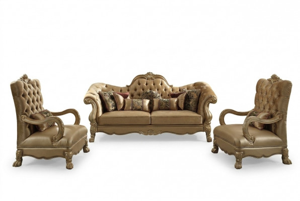 Sofagarnitur 3+1+1 Sëtzer Set Sofa Polster Couchen Canapé Luxus Chesterfield