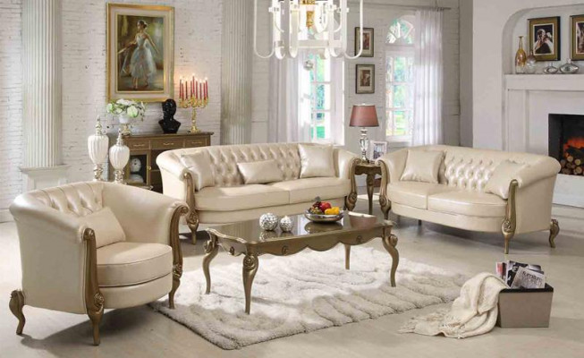 Delessoft Sofagarnitur 3+2+1 Sëtzer Set Garnitur Polstersofa Canapé Sofa Canapéen