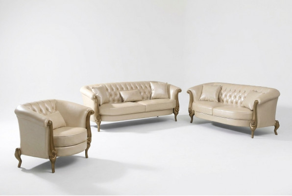 Delessoft Sofagarnitur 3+2+1 Sëtzer Set Garnitur Polstersofa Canapé Sofa Canapéen