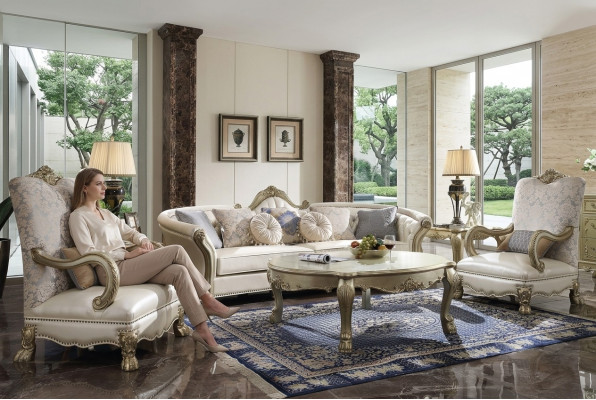 Klassesch Sofagarnitur 4+1 Sëtz Sofa Polster Grupp Wunnlandschaft Couch