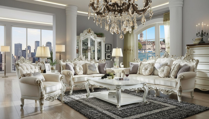 Sofagarnitur 3+2 Sëtzer Polstersofas Klassesch Wunnlandschaft Sofaen