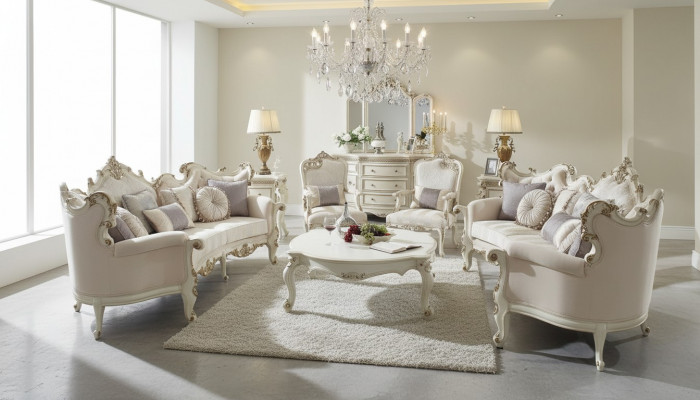 Sofagarnitur 4-Deeler. Sofa-Set Design Couchen Polster Couch Barock Rokoko