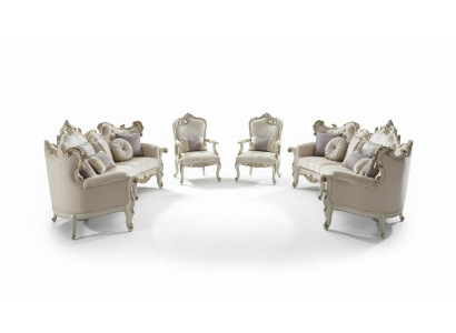 Sofagarnitur 4-Deeler. Sofa-Set Design Couchen Polster Couch Barock Rokoko