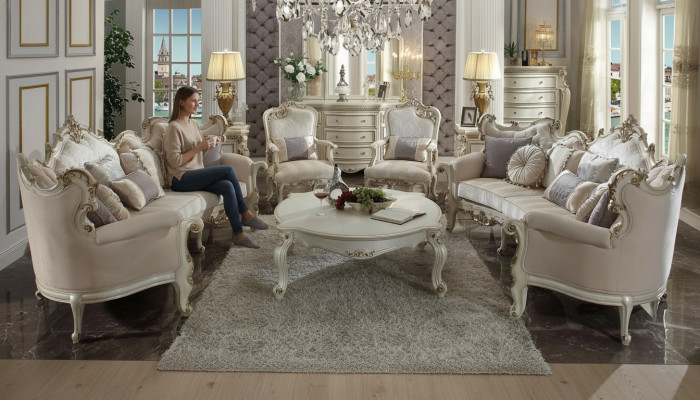 Luxus Miwwelen Sofagarnitur Canapé Sofa Polstermöbel 4+4+1+1 Sëtzer mat Dësch