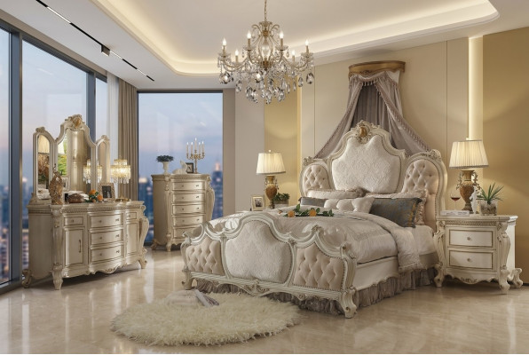 Luxus Kommode Anrichte Spigel Barock Rokoko Klassesch Miwwelen Holz Kommodë 2tlg