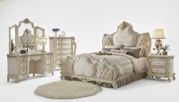 Luxus Kommode Anrichte Spigel Barock Rokoko Klassesch Miwwelen Holz Kommodë 2tlg