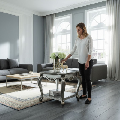 Designer-Dëscher Klassesch Couchdësch Bäistelltësch Sofa Wunnzëmmer