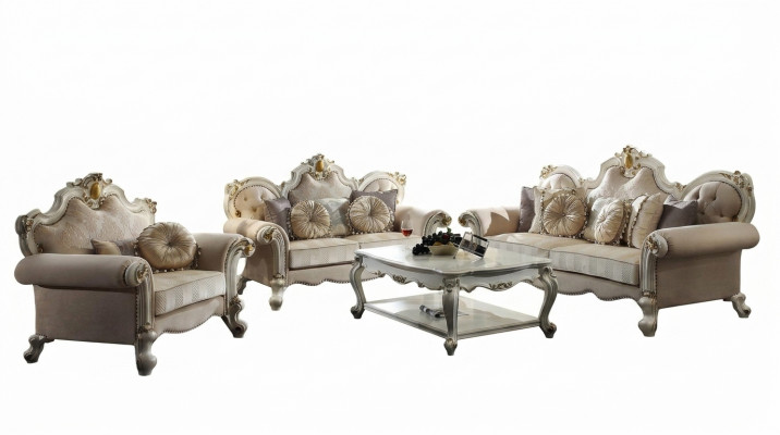 Luxus Sofa Design Canapé Polster Klassesch Miwwelen 3-Sëtz Dräisëtzer