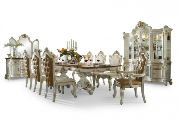 Klasseschen Iesszëmmer Set Designer Iessdësch 8 Stullen Komplett Garnitur Barock Rokoko