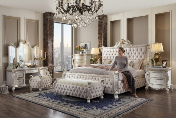 Chesterfield Bett Gepolsterte Better Schlofzëmmer Dekorativ Ehebett Better