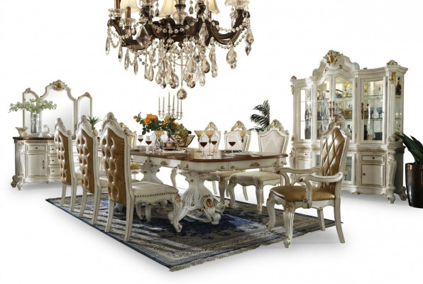 Anrichte Luxus Schafschank Schafslued Vitrin Glas Antik Stil Barock Rokoko