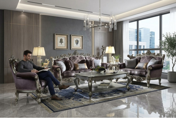 Sofagarnitur 3+2 Sëtzer Klassesch Wunnlandschaft Sofaen Couchen Barock