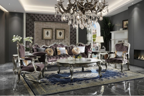 Sofagarnitur 4+1+1 Sëtz Couchtisch 4tlg. Set Design Sofa Couchen Barock
