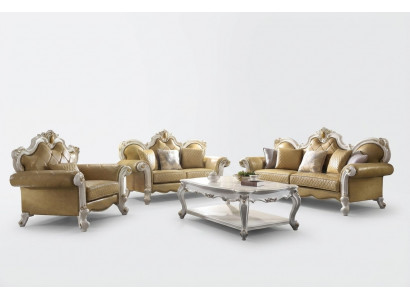 Sofagarnitur 3+2+1 Sëtz Couchtisch Set Sofa Polster Couch Lieder 4-Teilig Set