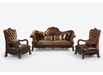 Sofagarnitur Komplett Set Wunnzëmmer Garnituren 3+1 Sëtz Sofa Polster
