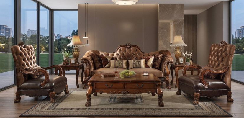 Design Sofagarnitur 3+1+1 Sëtzer Canapé Dësch Niecheldësch 6 Deeler Wunnzëmmer