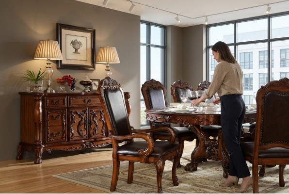 Buffet Kredenz Kommode Echt Handaarbecht Holz Dekor Barock Rokoko Uriichten