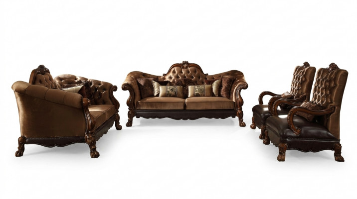 Sofa 3 Sëtzer Sëtz Canapé Polster Garnitur Stoff Sofas Canapéë Holz Chesterfield