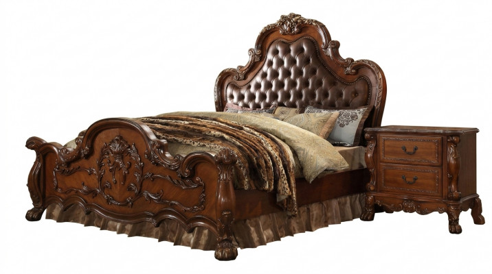 Bett 2x Nuetsdëscher 3tlg. Set Miwwelen Barock Rokoko Schlofzëmmer Set