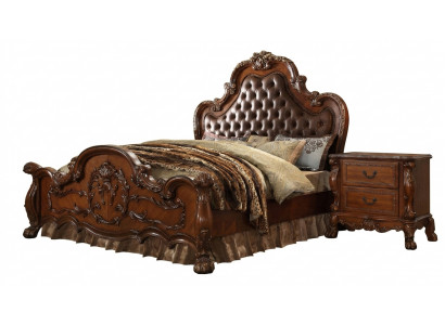 Bett 2x Nuetsdëscher 3tlg. Set Miwwelen Barock Rokoko Schlofzëmmer Set