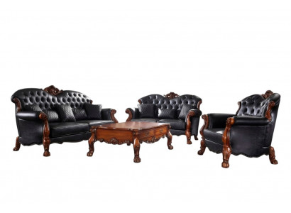 Canapé Dräisëtzer Wunnlandschaft Canapéen Couch Polster Garnitur Lieder Barock