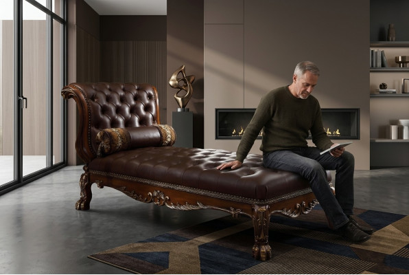 Canapéë Chesterfield Dëschlange Ottomaan Chaise Sofa Couch Chesterfield