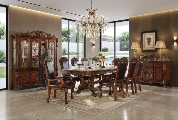Iessdësch Grupp Iesszëmmer Holz Still Design Wunnzëmmer Garnitur