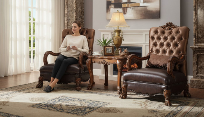 Sëtz Designer Stull Polster Relex Stoff Textil Lieder Lounge Neit Chesterfield