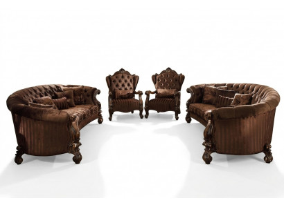 Canapé-Garnitur Canapé Sofa Këssen Klassesch Wunnzëmmer Grupp Garnitur