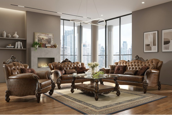 Ledersofa Sofagarnitur 3+1+1 Sëtzer Set Garnitur Polstersofa Couch