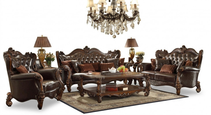 Klassesch Garnitur 3+2+1 Sofagarnitur Canapé Sofa Lieder Sofa Këssen