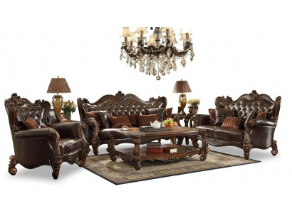Klassesch Garnitur 3+2+1 Sofagarnitur Canapé Sofa Lieder Sofa Këssen