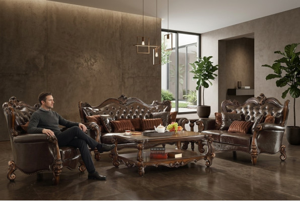 Canapé Wunnlandschaft Canapéë Couch Polster Garnitur Chesterfield Dräisiichter