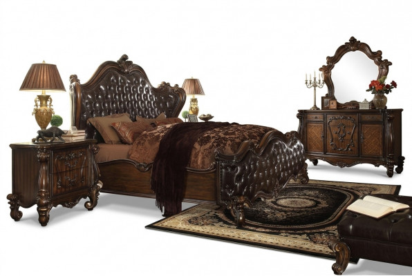 Design-Schlofzëmmer 5-tlg. Komplett Schlofzëmmer Set Bett Dekor Nuetsschaf.