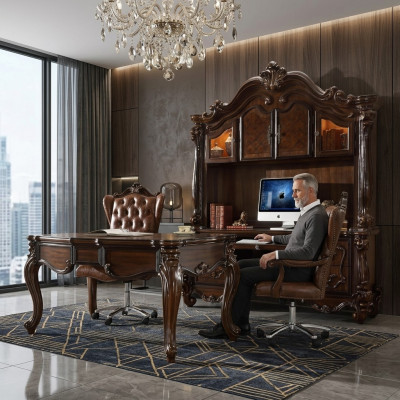 Regal mat Schreifdësch Büro Schreifdësch Regaler Sekretär Computerdësch