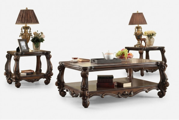 Luxus Canapé Dësch Eechent Holz Dekoratiounsdëscher Niewendësch Sofa Dësch Wunnzëmmer
