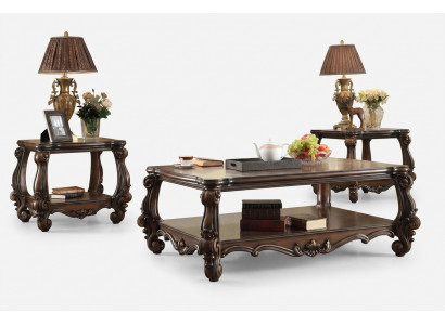 Luxus Canapé Dësch Eechent Holz Dekoratiounsdëscher Niewendësch Sofa Dësch Wunnzëmmer