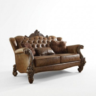 Canapé 3-Sëtzer Wunnlandschaft Canapéen Couch Polster Garnitur Lieder Holz