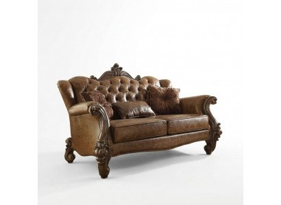 Canapé 3-Sëtzer Wunnlandschaft Canapéen Couch Polster Garnitur Lieder Holz