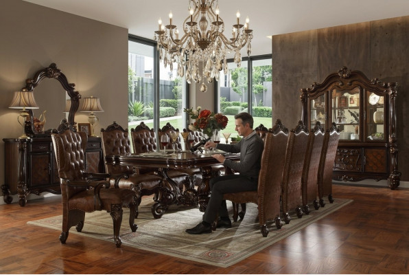 Iessdësch Dësch Grupp Iesszëmmer Wunnzëmmer Holz Barock Rokoko Dëscher