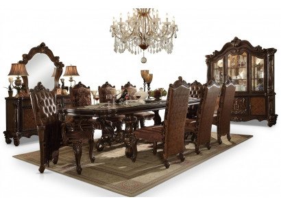 Iesszëmmer Set Garnitur Vitrinn Dësch 8x Still Kommode Deko Spigel Barock Stil